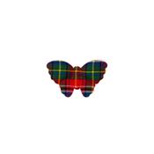 Papillons Motif Tartan 36 mm