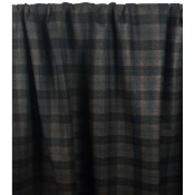 Tissu Lainage Mélange Laine TARTAN Noir / Gris & Noisette