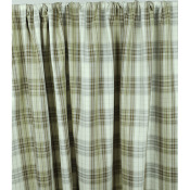 Tissu Sergé 100 % Coton TARTAN Ecru / Kaki / Beige