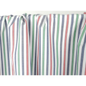 Tissu Oxford 100 % Coton Rayé Rouge / Bleu / Vert