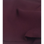 Tissu Maille Bord Cote 2x2 ZAK Prune