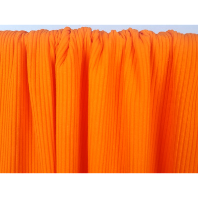 Tissu Maille Cote 3x3 Orange
