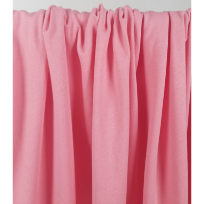 Tissu Maille Molleton 100 % Coton Rose