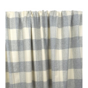 Tissu Lainage Léger Mélange Laine Carreaux Gris / Ecru