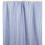 Tissu Popeline 100 % Coton Carreaux Bleu