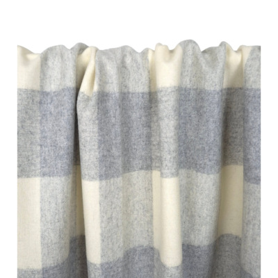 Tissu Lainage Léger Mélange Laine Carreaux Gris / Ecru