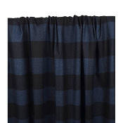 Tissu Lainage Léger Mélange Laine Carreaux Marine / Noir
