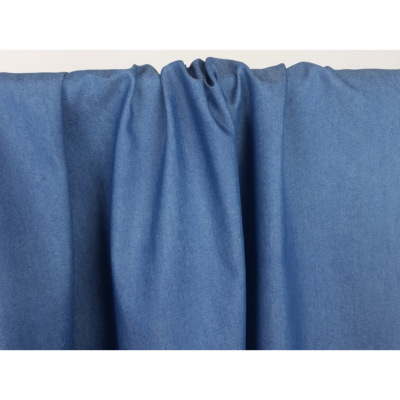 Tissu Chambray Lavé Bleu