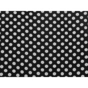 Tissu Crepe Viscose Noir & Ecru Dots