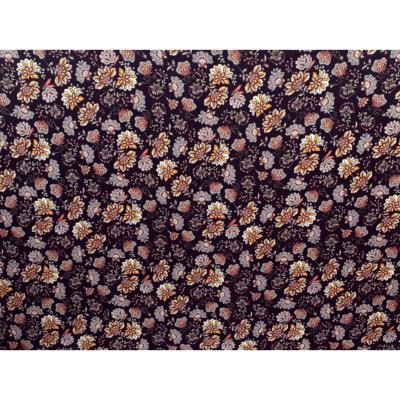 Tissu Crepe Poly Viscose Fleurs Ethniques