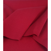 Tissu Maille Bord Cote 3x3 Rouge