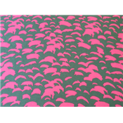 Tissu Viscose Imprim Abstraits Fuchsia