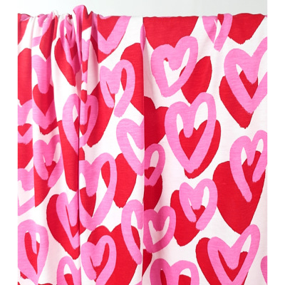 Tissu Maille Jersey 100 % Coton Double Hearts