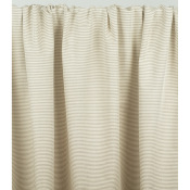 Tissu Toile 100 % Coton Rayé Ecru / Beige
