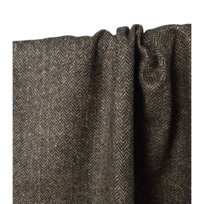 Tissu Lainage Léger Chevron Choco / Beige Chiné