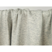 Tissu Maille Cote 1x1 Coton / Elasthanne Gris Chiné