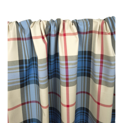 Tissu Technique Déperlant TARTAN Beige / Bleu