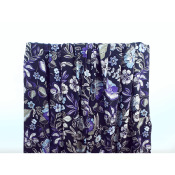 Tissu Crepe Viscose Fleurs Retro Violettes