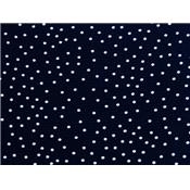 Tissu Crepe LONDRES Marine Imprim Pois