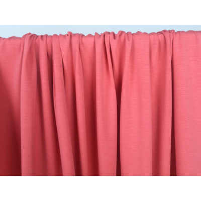 Tissu Maille Jersey Bambou Corail