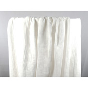 Tissu Double Gaze 100 % Coton Bio Ecru