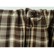 Tissu Sergé FAY TARTAN Choco / Beige