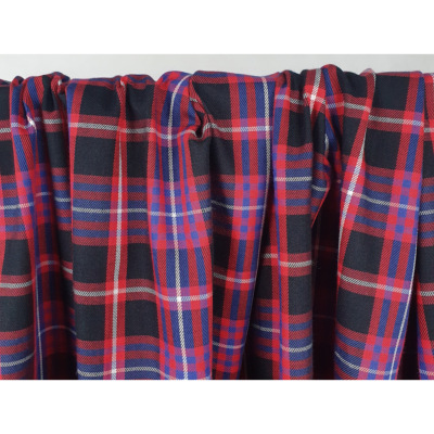 Tissu Sergé Léger Carreaux Rouge / Bleu / Noir