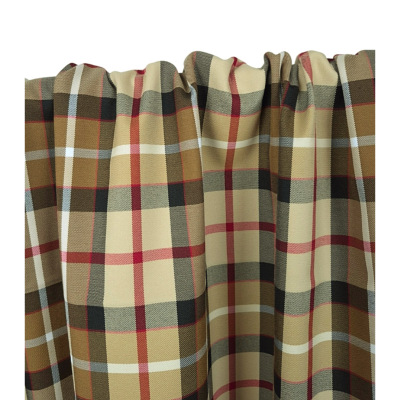 Tissu Technique Déperlant Carreaux Beige & Noir