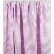 Tissu Seersucker Mélange Coton Rayé Rose / Blanc