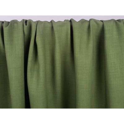 Tissu Toile Look Lin Mélange Viscose EMA Kaki
