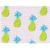 Tissu Crepe Froiss Imprim Ananas