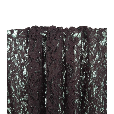 Tissu Dentelle Florale Marron