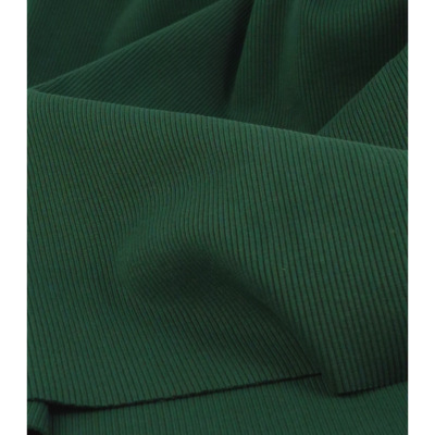 Tissu Maille Bord Cote 2x2 ZAK Vert Sapin