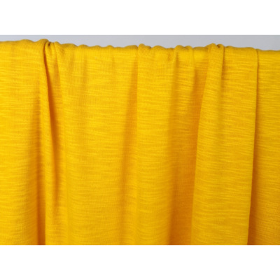 Tissu Maille Jersey Mélange Lin / Coton Jaune