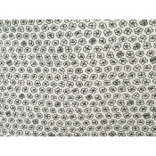 Coupon Popeline Fleurs Ecru / Gris 50 cm x 140 cm