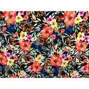 Tissu Popeline Viscose Ecovero Wild Watercolor Field