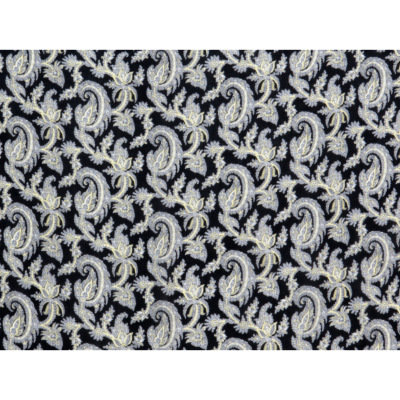 Tissu Voile de Viscose Cachemire Gris / Jaune