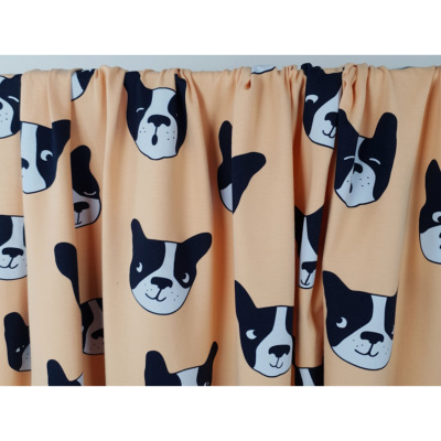 Tissu Maille Jersey Coton / Elasthanne French Bulldog