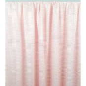 Tissu Maille Jersey 100 % Lin Rayures Irrégulières Ecru / Rose