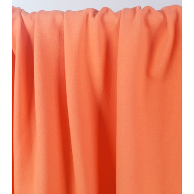 Tissu Maille Molleton Mélange Coton Corail