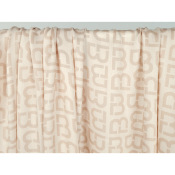 Tissu Satin de Viscose KIA Monogramme BB Rose Nude / Vieux Nude