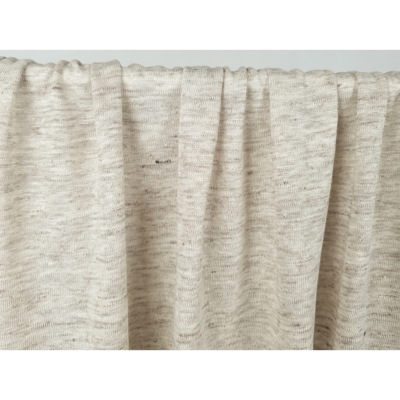 Tissu Maille Jersey 100 % Lin Beige Chiné