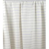 Tissu Toile 100 % Coton Rayures Jacquard Blanc / Bleu