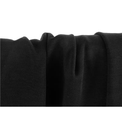 Tissu Maille Interlock 100 % Supima® Coton Noir