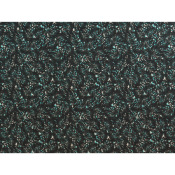 Coupon Crepe Viscose Abstrait Ecru / Turquoise 90 cm x 140 cm