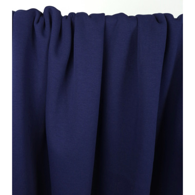 Tissu Maille Molleton Gratté ZAC Mélange Coton Bleu Nuit