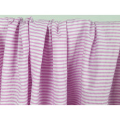 Tissu Seersucker Mélange Coton Rayé Rose / Blanc