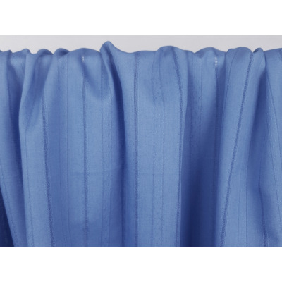 Tissu Voile de Coton Jacquard & Ajouré Bleu