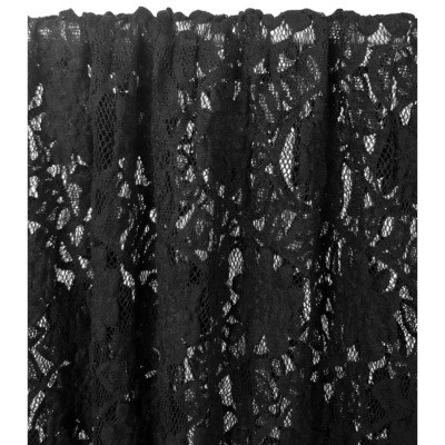 Tissu Dentelle Florale Noir