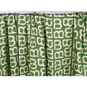 Tissu Satin de Viscose KIA Monogramme BB Kaki / Vert Amande